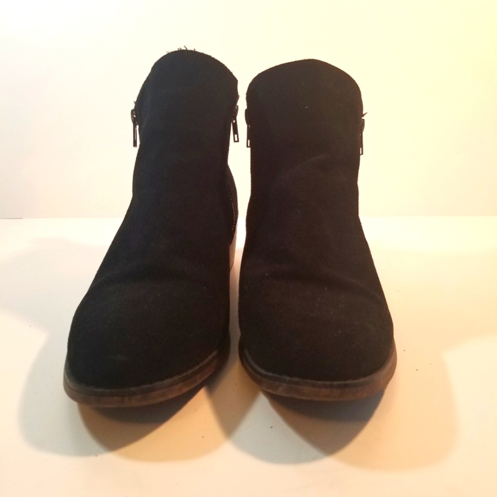 SheSole Black Suede Ankle Boots.